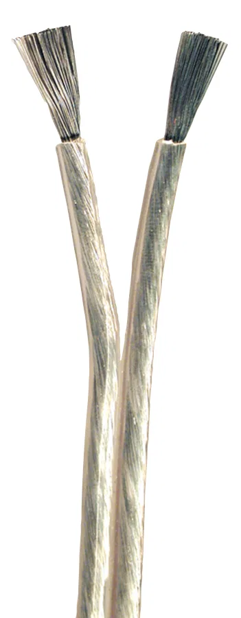 142410 – ANCOR Speaker Wire, Round Type 100 Foot Spool Length 14 Gauge Clear Jacket Tinned Copper Conductor